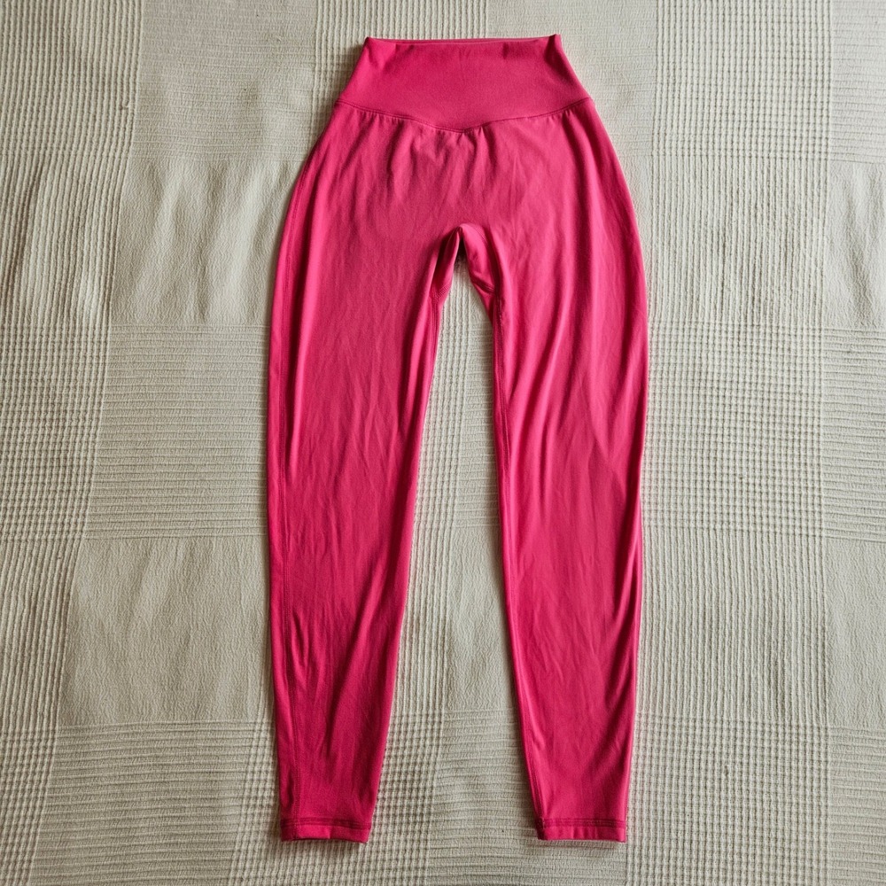 NWOT Buffbunny Barbie Pink Contouring High Waisted Ruched Leggings Women Small